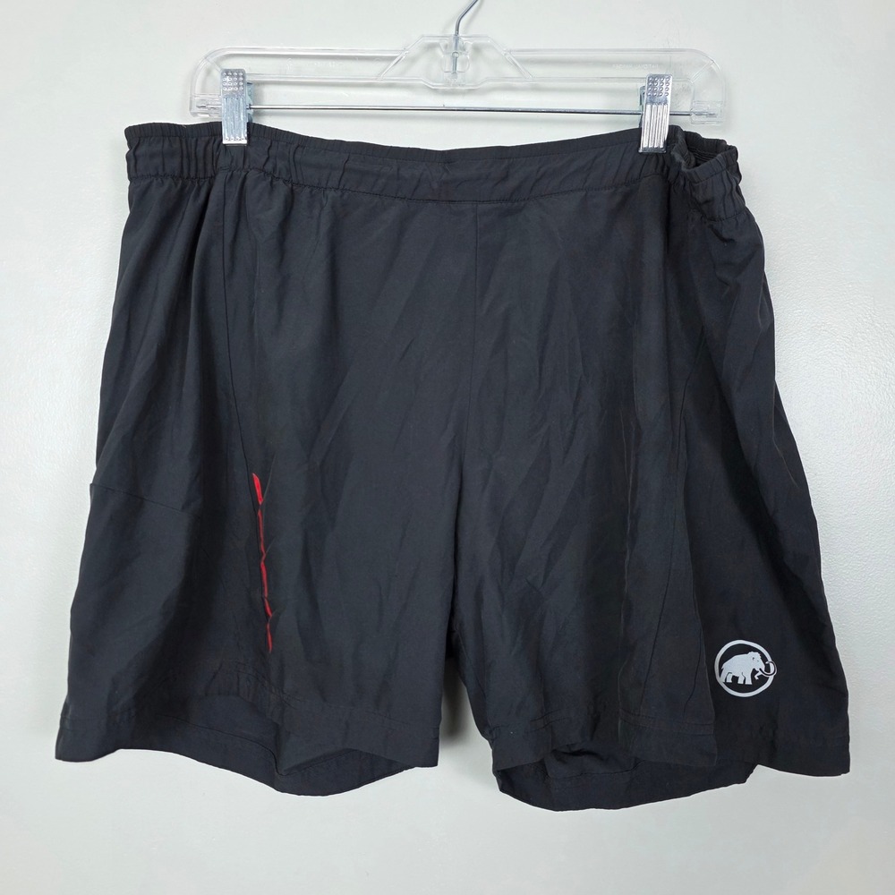 Mammut Mens Black Athletic Cycling Running Shorts Zipper Pocket Logo Size 36